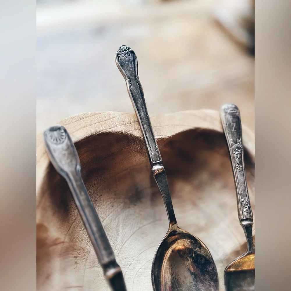 Vintage 3-Piece Stainless Serving Set Monogram Z Pie Server Spoon Fork